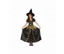 Dětský kostým na karneval Černá čarodějka, 120-130cm