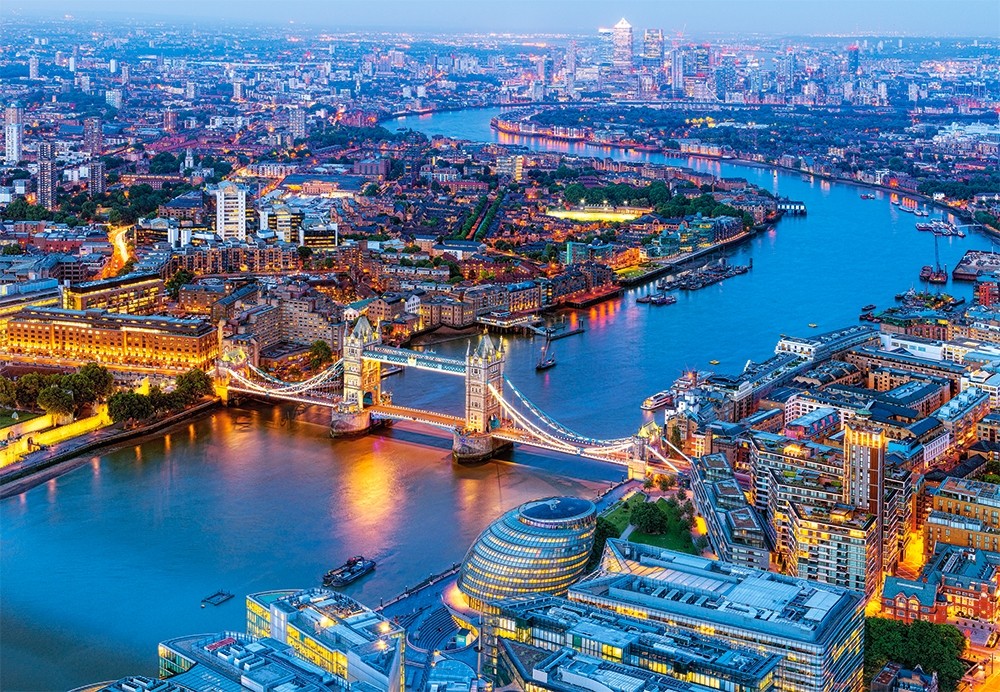 Castorland puzzle 1000 dílků - Letecký pohled na Londýn