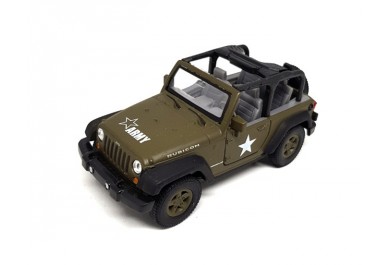 Welly Jeep Wrangler Rubicon Convertible Army 1:34/39