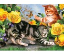 Royal Langnickel malování podle čísel - Koťata na zahradě, 40x30 cm