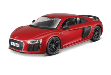 Maisto Kit Audi R8 V10 Plus, metal červená, 1:24