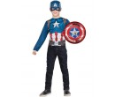 Dětský kostým Avengers Captain America s metalickým štítem