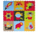 Pěnové puzzle Baby Great Piráti 9ks, 30x30cm