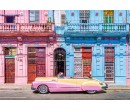 Castorland puzzle 1000 dílků - Stará Havana, růžový kabriolet