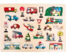 Legler Dětské dřevěné vkládací puzzle Ve městě