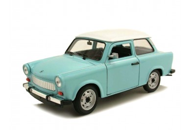 Welly Trabant 601 Modrý s bežovou střechou 1:24