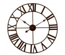 Nástěnné retro analogové hodiny, hnědé, průměr 60 cm
