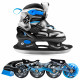 Spokey QUATTRO 4IN1 Brusle černo-šedo-modré, regulovatelné, ABEC7 Carbon, vel. 38-41 