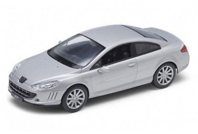 Welly Peugeot Coupe 407, Stříbrný 1:34-39