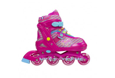 Nils Extreme NJ 4613 A roztahovací kolečkové brusle vel. 38-41 růžové