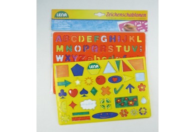 Šablony na kreslení, písmena a symboly