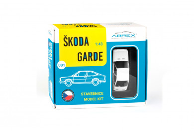 Abrex Stavebnice Škoda Garde (1982) Bílá Ledová, 1:43