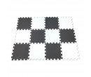 Pěnový koberec MAXI EVA 12, bílo-černý
