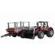 Bruder 2046 Massey Ferguson 7480 s přívěsem na dřevo