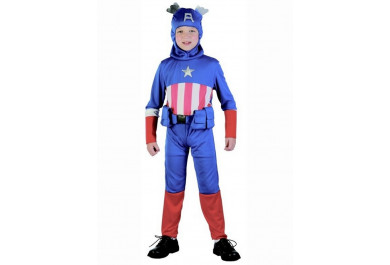 Dětský kostým na karneval Hrdina Kapitán, 120-130 cm