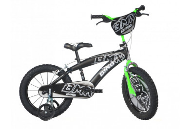 Dino Bikes Dětské kolo BMX 145XC černo-zelené 14