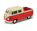 Welly Volkswagen T1 Double Cabin Pick Up, Červený 1:34