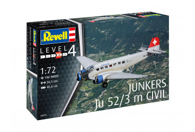 Revell ModelKit letadlo 04975 - Junkers Ju52/3m Civil (1:72)