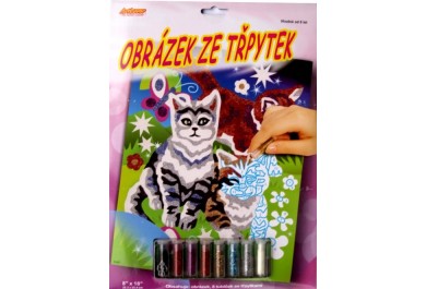 ArtLover obrázek ze třpytek - Kočky