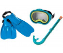 Intex potápěčská modrá sada, brýle, šnorch a ploutve