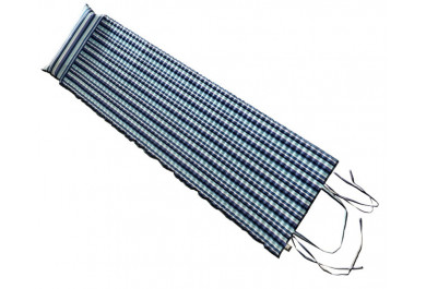 Plážové lehátko s podhlavníkem, modré, 184x55x1,5 cm