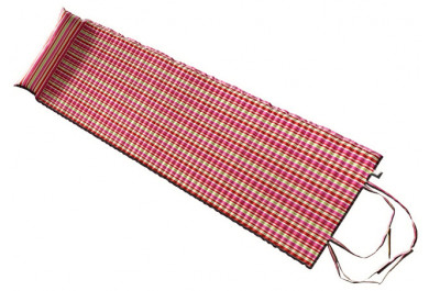 Plážové lehátko s podhlavníkem, červené, 184x55x1,5 cm