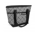 Spokey Acapulco Plážová termo taška, černo-bílá 39x15x27 cm