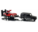 Welly Trailer set Mercedes Benz G-Class, Mercedes Benz 300SL, 1:34