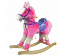 Teddies Houpací plyšový růžový kůň na baterie 71cm se zvukem a pohybem