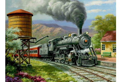 Royal Langnickel malování podle čísel - Parní lokomotiva, 40x30 cm