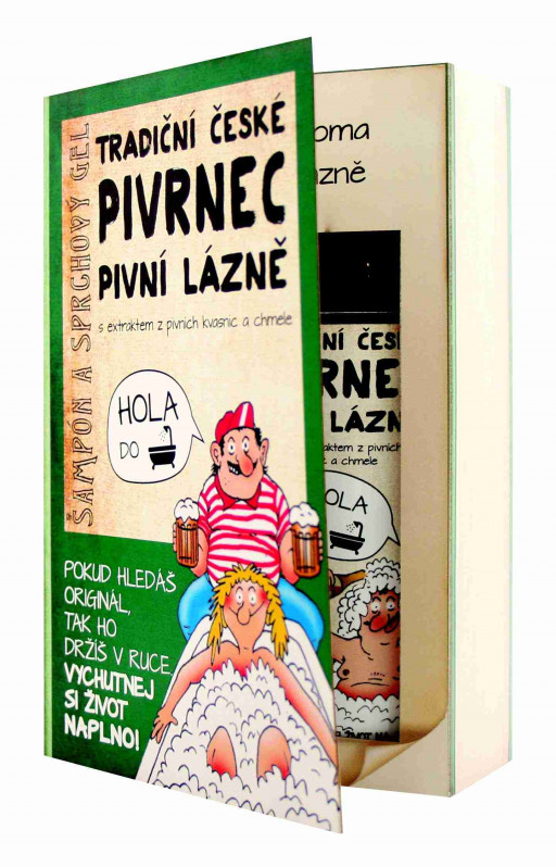 Kosmetická sada kniha Pivrnec, gel 200 ml a šampon 200 ml