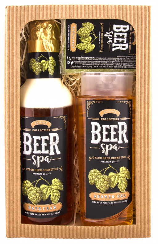 Beer Spa pivní kosmetická sada, gel 250 ml, pěna 500 ml a mýdlo 70 g
