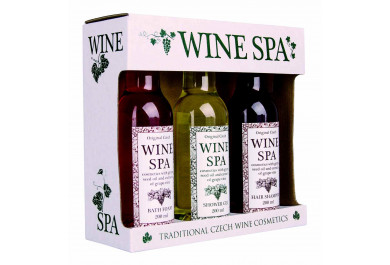 Kosmetika Wine Spa, gel 200 ml, šampon 200 ml a pěna 200 ml