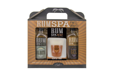Sada kosmetiky Rum Spa, gel 100 ml, mýdlo 70 g a lázeň 100 ml