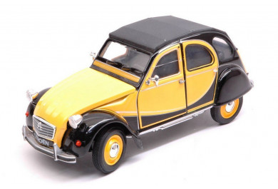 Welly Citroen 2CV 6 Charleston yellow-black 1:24