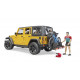 Bruder 2543 Auto Jeep Wrangler Rubicon s figurkou - cyklista