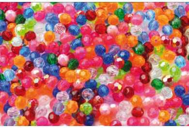 Playbox Plastové korálky krystal 250 kusů