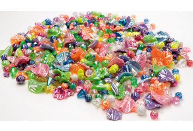 Playbox Plastové perleťové korálky, 500ks