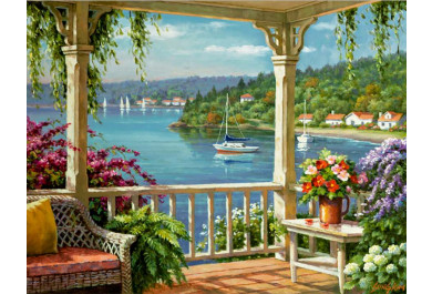 Royal Langnickel malování podle čísel - Veranda u jezera 40x30cm