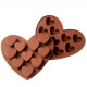 Silikonová forma na čokoládu - srdce 