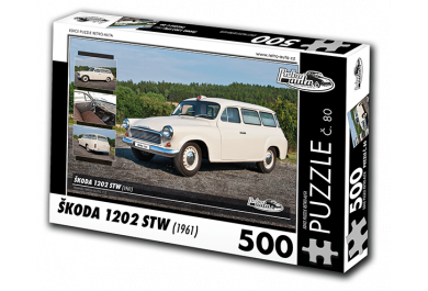 Puzzle č. 80, Škoda 1202 STW Sanitní vůz (1961) 500 dílků