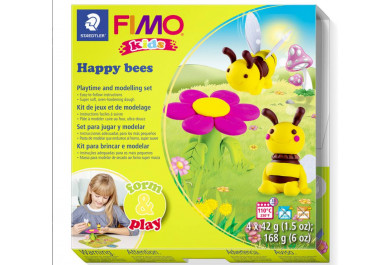FIMO sada kids Form & Play Šťastné včelky, 4x42g