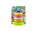 Teddies Skládanka pyramida s kroužky 21cm