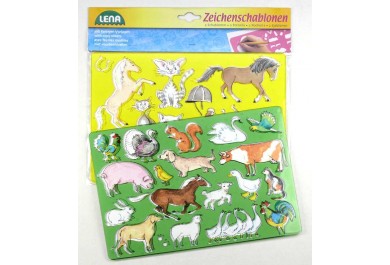 Kreslící šablony koně, kočky