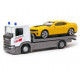 Welly Scania P320 (white) a Chevrolet Camaro (yellow) 1:57/43 