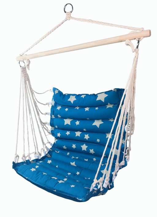 Houpací křeslo Sedco Relax, Světle modré, 100 kg