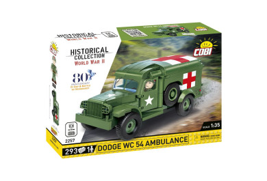 COBI 2257 II WW Dodge WC 54 sanitka D-DAY, 1:35, 293 kostek