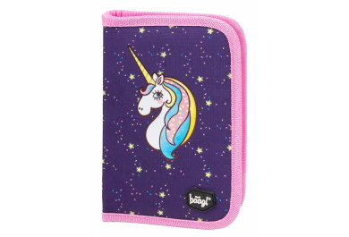 BAAGL Školní penál klasik dvě chlopně Unicorn