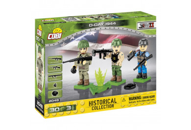 Cobi 2048 3 figurky s doplňky D-Day 1944, 30 kostek