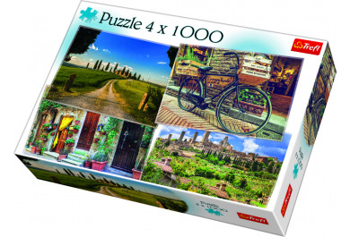 Trefl Puzzle Toskánsko 4x1000 dílků 